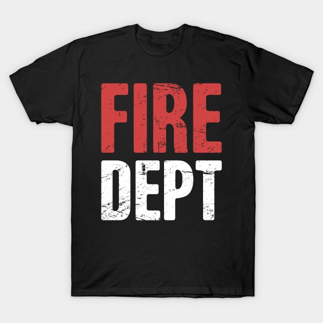 Distressed Fire Dept T-Shirt by MeatMan